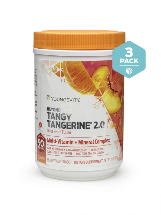 Beyond Tangy Tangerine (BTT) 2.0 Citrus Peach Fusion 480 g canister (3 Pack)