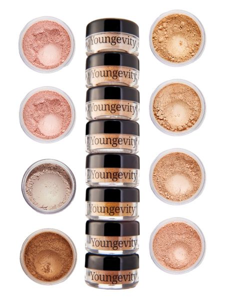 Mineral Makeup Sample Tower - Light to Medium