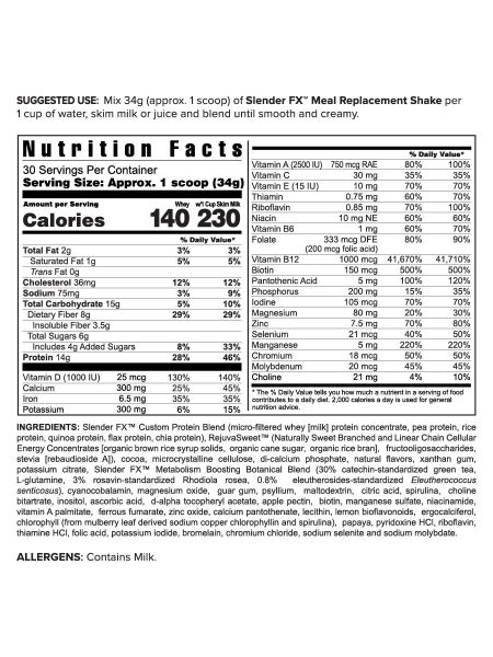 Slender FX™ Meal Replacement Shake - Chocolate Fudge