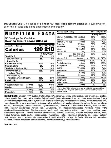 Slender FX™ Meal Replacement Shake - French Vanilla